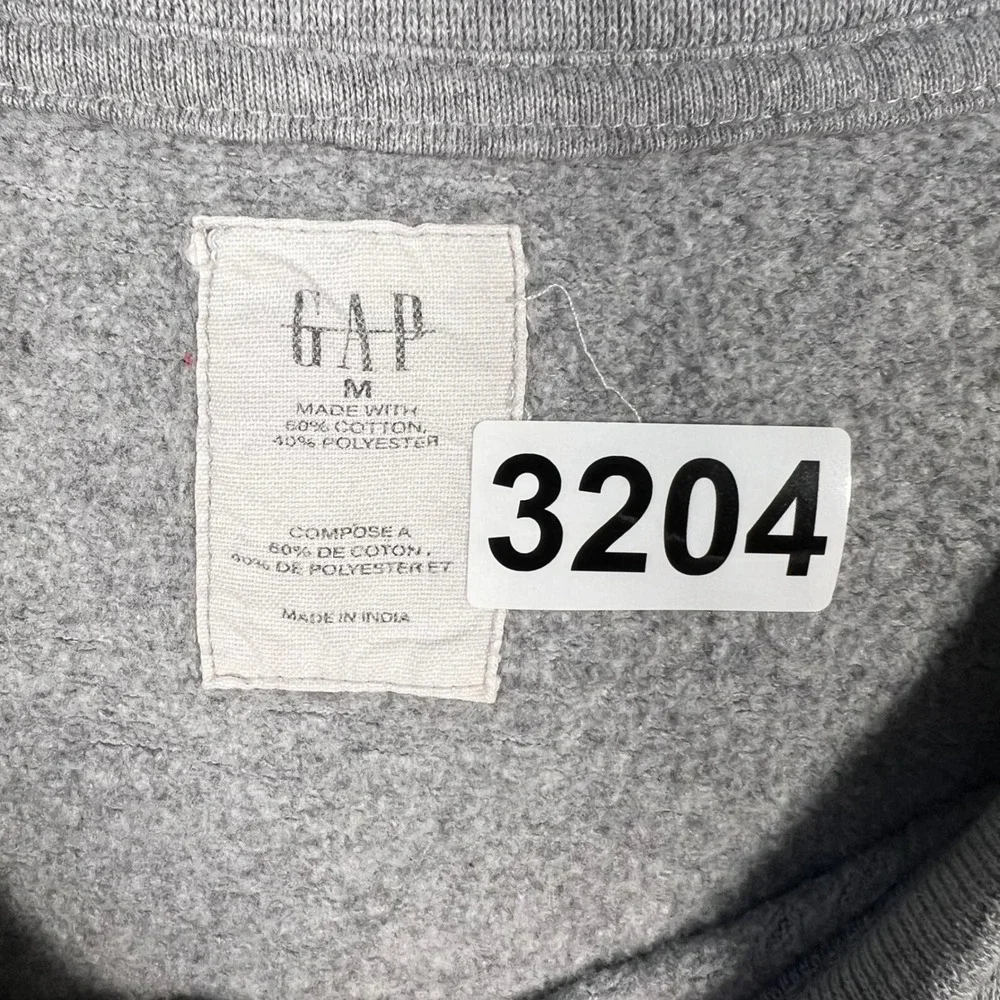 Gap Original Spellout Crewneck Sweatshirt Mens Medium Gray Pullover